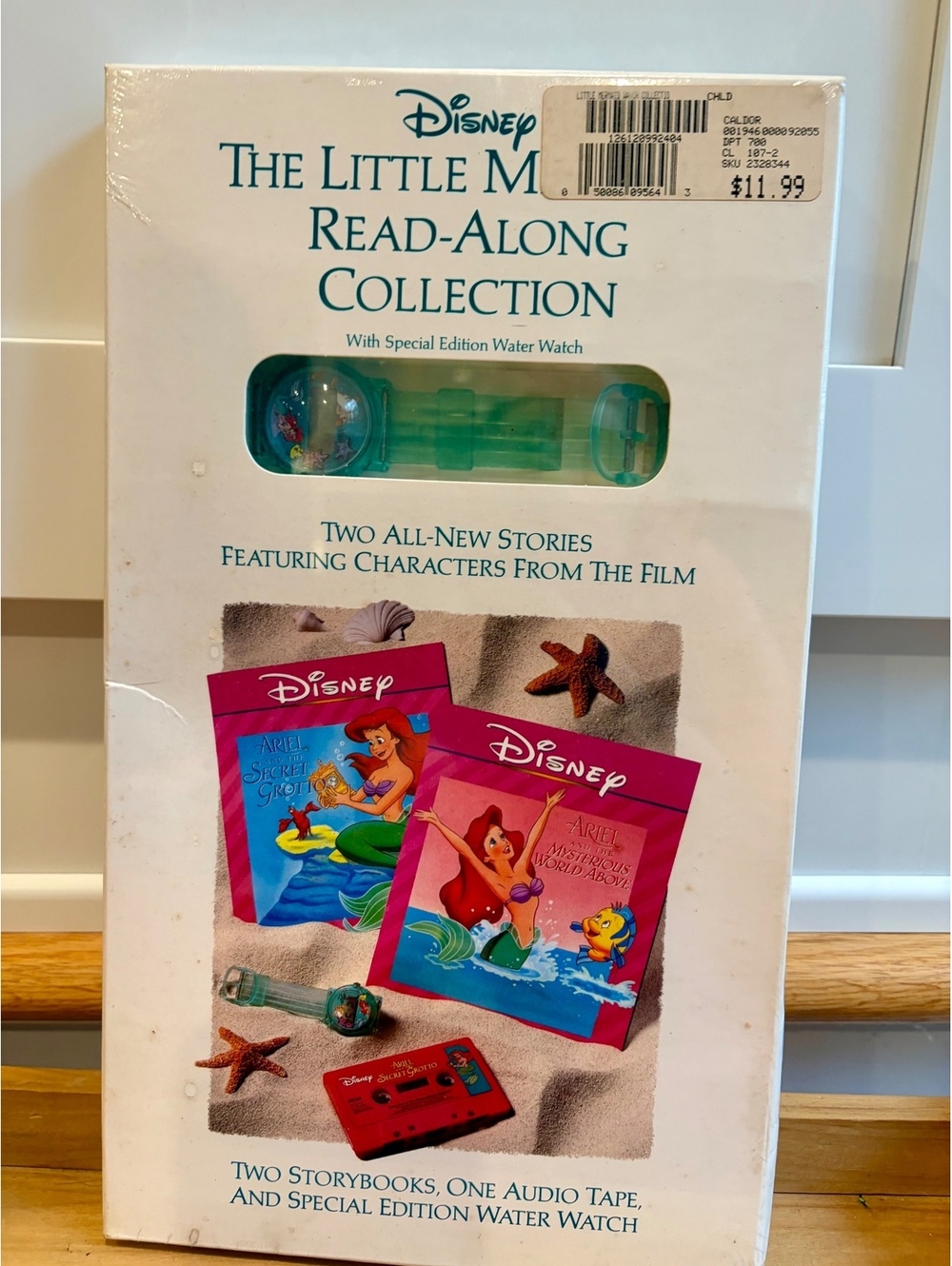 1992 Disney Little Mermaid Read Along Cassette Ariel Water Watch Sealed